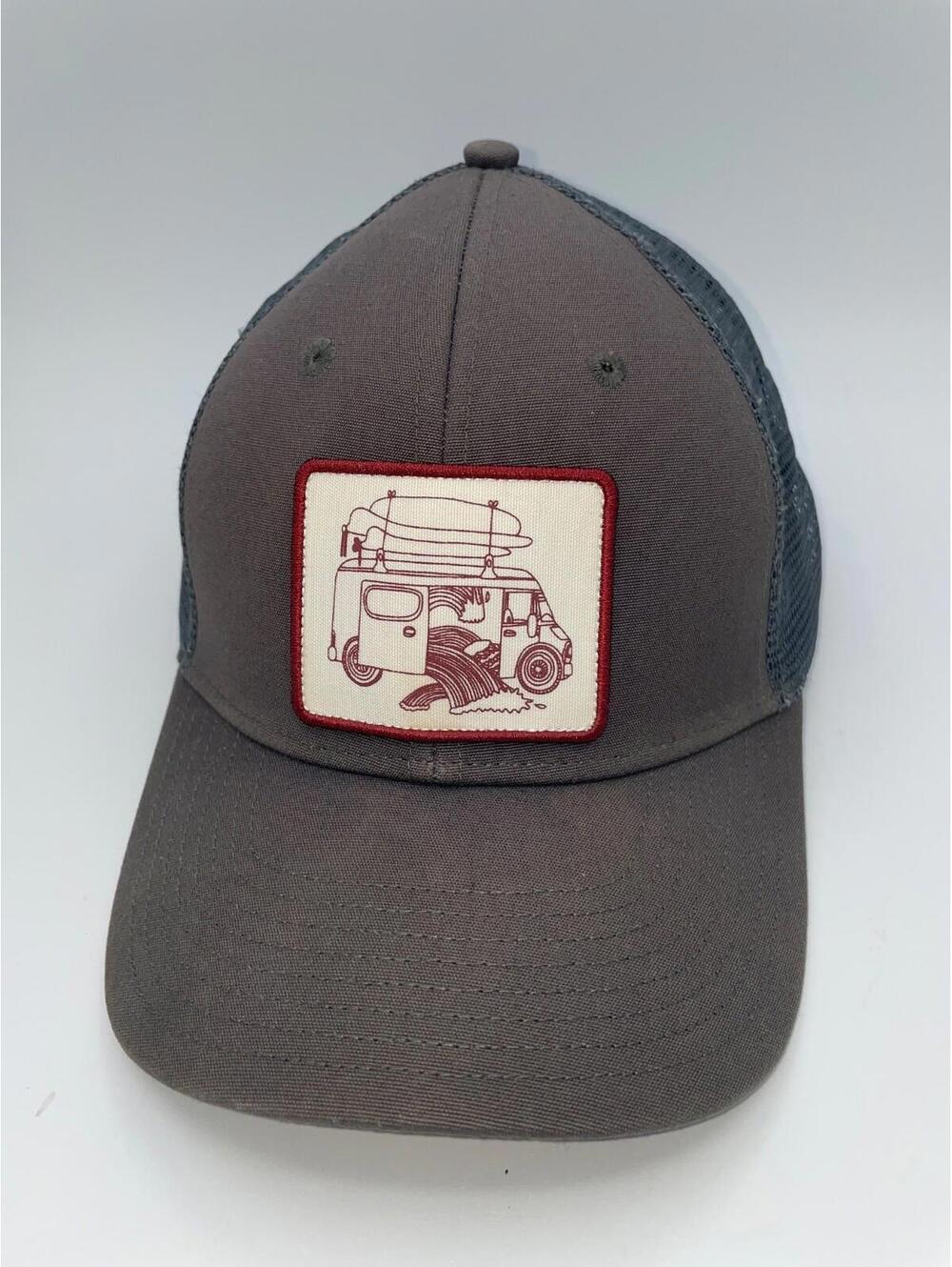 Patagonia Surf Van Wave Patch Hat Trucker Cap Forge Gray Mesh Back Snapback